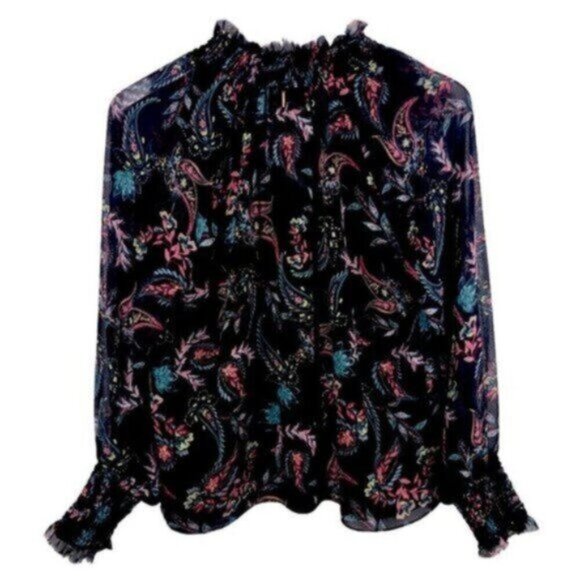 Misa Los Angeles Black Floral Blouse - Picture 8 of 12